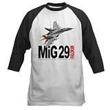 MiG 29 Fulcrum Aviation Baseball Jersey by CafePress