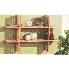 Wandregal Walnuss Lochdesign