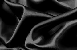 Soft Silky Satin Solid Black 4pc Deep Pocket Sheet Set for Queen Bed