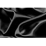 Soft Silky Satin Solid Black 4pc Deep Pocket Sheet Set for Queen Bed