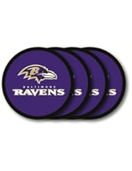 Home: Baltimore Ravens Vinyl Coaster Set (4) Brand New in Package by Duckhouse NFL - Duckhouse
