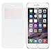 PASONOMI iPhone 6 Plus Case, [Smart Window View] Apple iPhone 6 Plus Folio Wallet Case - Slim Flip Leather Case for Apple iPhone 6+ iPhone Plus 5.5 Inch Smartphone (White)
