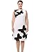 Chicwe Women's Plus Size Butterfly Printed Sleeveless Plus Size Dress - Knee Length Casual and Work Dress