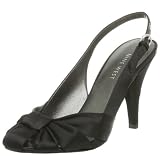 Nine West Womens Purchase Slingback Pump,Black Satin,6 M