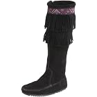 [ミネトンカ] SIDE ZIP DOUBLE FRINGE KNEE HI BOOT