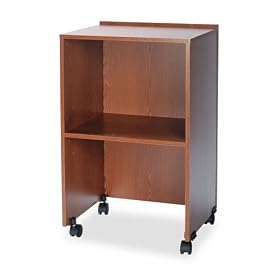 Adjustable Lectern Base Media Cart, 21-1 4W X 17-1 2D X 33-3 4H, Med Oak by Safco