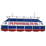 NHL New York Rangers Stained Glass 40 inch Lighting Fixture - Game Room Products Tiffany Lamps NHL - Hockey
