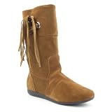 White Mountain Filly Boots Calf Shoes Brown Womens
