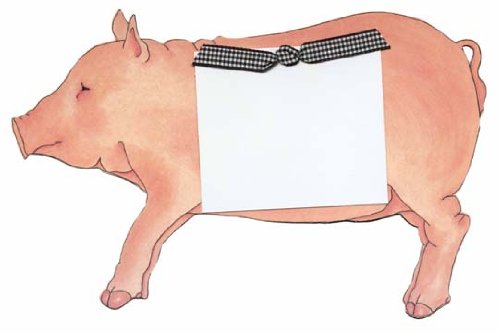 Pig Die-cut Card, Pack of 10