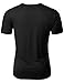 Doublju Mens Casual Short Sleeve Tee With Bottom Logo