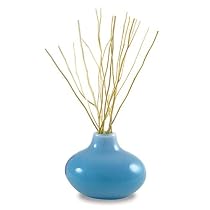 Pearlessence Aroma D'Light Hand-Blown Milky Glass Reed Diffuser, Blue