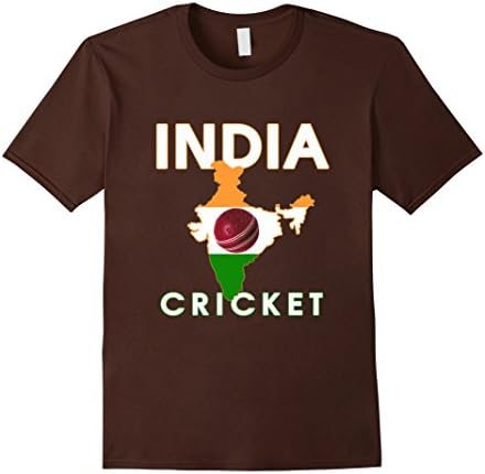 Men's India Cricket Sports Fan Apparel T Shirt Medium Brown