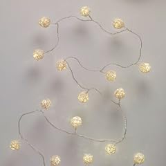 LED Weidenholz-Ball Lichterkette warmweiss, 16 LEDs