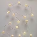 LED Weidenholz-Ball Lichterkette warmweiss, 16 LEDs