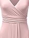 NINEXIS Women's V-Neck Surplice Midi Short Sleeve Dress
