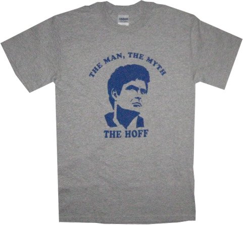 The Man, the Myth the HOFF t-shirt Gray