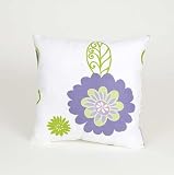 LuLu White Pillow with Flowers
