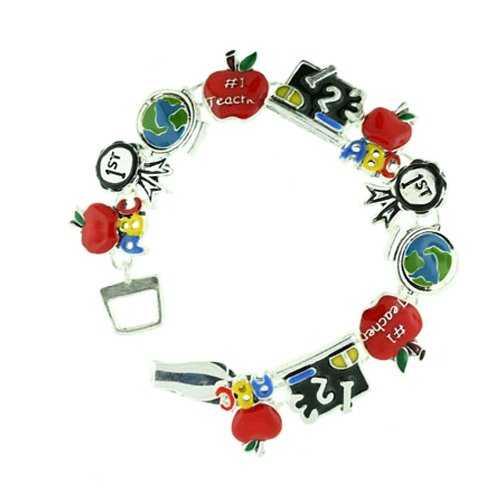 Teacher Theme Magnetic Charm Bracelet Fashion Jewelry