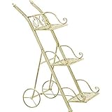 アンティーク仕上げ　フラワースタンド3段　車輪付　ＦＪｆｊ09020403060ｊｆ