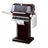 MHP Gas Grills WRG4DD Infrared Natural Gas Grill W/ SearMagic Grids On Black Patio Base