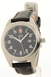 Womens Victorinox Swiss Army Black Leather Garrison Black Dial Date Watch 241017