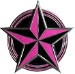 Womens Black and Pink "Nautical Star" Fashion Belt Buckle Womens Black and Pink "Nautical Star" Fashion Belt Buckle