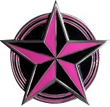 Womens Black and Pink "Nautical Star" Fashion Belt Buckle