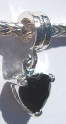 Charm Pendant Dangle Fits Pandora Black Heart (3)