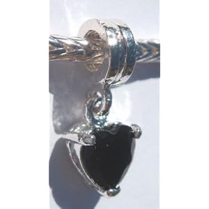 Buy Silver Plated Charm Dangle Fits Pandora Black Heart by MCW Beads & More