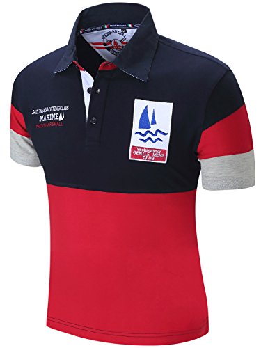 Neleus Men's Casual Short Sleeve Polo T-Shirt