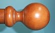 Ball Wood Finial in Estate Oak Finish for a 1-3/8" dowel rod - 2/pack [CAPITOL CITY LUMBER]