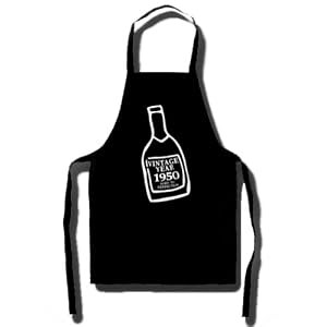 1950 VINTAGE WINE BOTTLE Aged To Perfection - 60th Birthday Gift / Present Apron Black