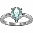 14K White Gold Aquamarine Ring