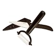 Keuken Ceramic Knife Set - Paring Knive & Peeler White