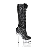 Women's Delight-2020G, 5 3/4" Stiletto Heel Platform Knee Boot, Side Zip