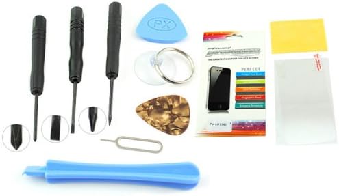 iClover 8 in 1 Replacement And Repair Opening Pry Tools Screwdriver Kit+Ultra-thin & High Transparency Protection Film For iPhone 4G 4s