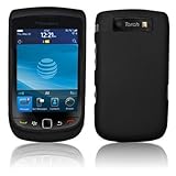 iNcido Brand BlackBerry Torch 9800 Rubber Black Cover Protective Case Facep ....