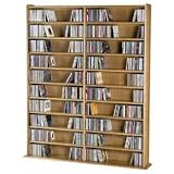 Hardwood Media Storage Unit - Oak (Oak) (64 5 8H x 52W x 8D) by 