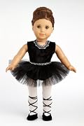 Black Swan - Black Ballerina Outfit Includes Leotard, Tutu, Tights and Ballet Shoes - American Girl Doll Clothes