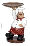 FIGURINE BISTRO CHEF WITH TRAY 12