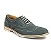 Ferro Aldo Blue/Green Men's Dress Shoes Perforation Details Wing Tip 139001