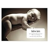 Baby On Hand Birth Announcement