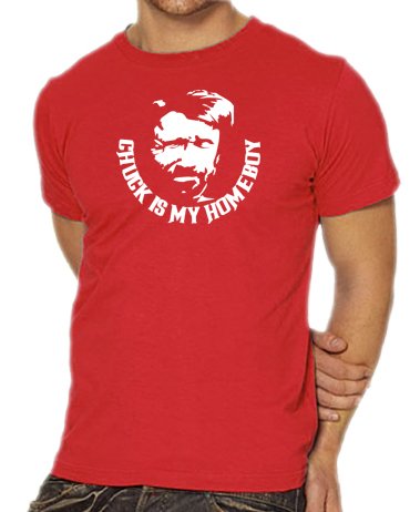 Touchlines Unisex/Herren T-Shirt Chuck Norris is my Homeboy, red, XL, B1740 Preisvergleich
