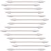 TecUnite 600 Pieces Cotton Swabs, Double Precision Tips with Paper Stick, 3 Packs, 200 Pieces 1 Pack (Pointed Shape)
