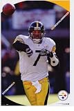 Pittsburgh Steelers (Ben Roethlisberger Throwing Football) Sports Poster Print - 24x36 Poster Print, 22x34