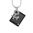 Women Symbol Stainless Steel Lord's Prayer Cubic Zirconia Cross Tablet Pendant Necklace Women Symbol Stainless Steel Lord's Prayer Cubic Zirconia Cross Tablet Pendant Necklace