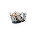 Achla Lawn & Garden Patio Decor Black Steel Decorative Outdoor Metal Patio Harvest Basket - Large