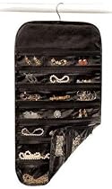Hanging Jewelry Organizer Black 37 Pockets Organize