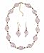 Necklace - Earrings Set - N495 - Murano & Glass Beads + Matching Earrings ~ Pink Twists