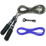 Buddy Lee Black Aero Speed Jump Rope with Extra Cord (4 colors available) by